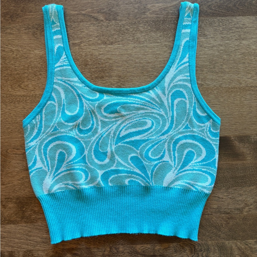 Garage Turquoise Knit Tank Top